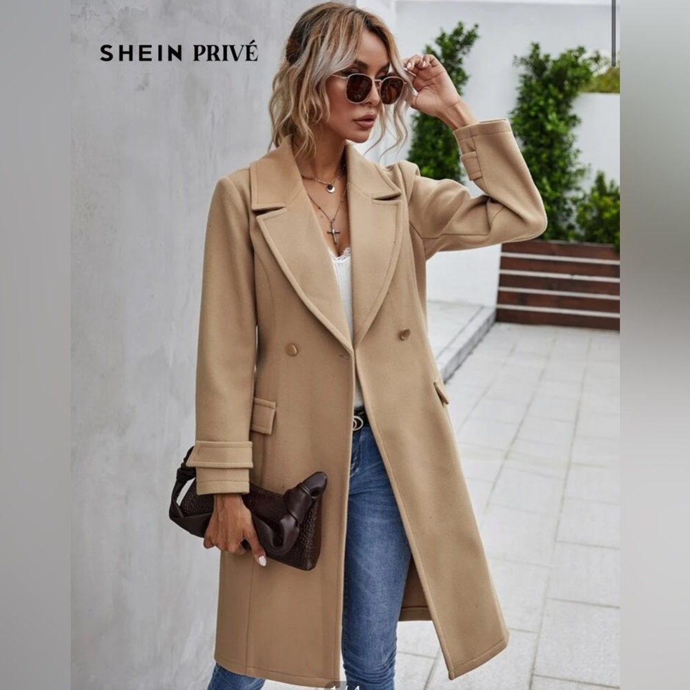 SHEIN Tan Trench Coat